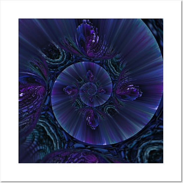 Purple Ombre Sci Fi Abstract Swirl Wall Art by Moon Art